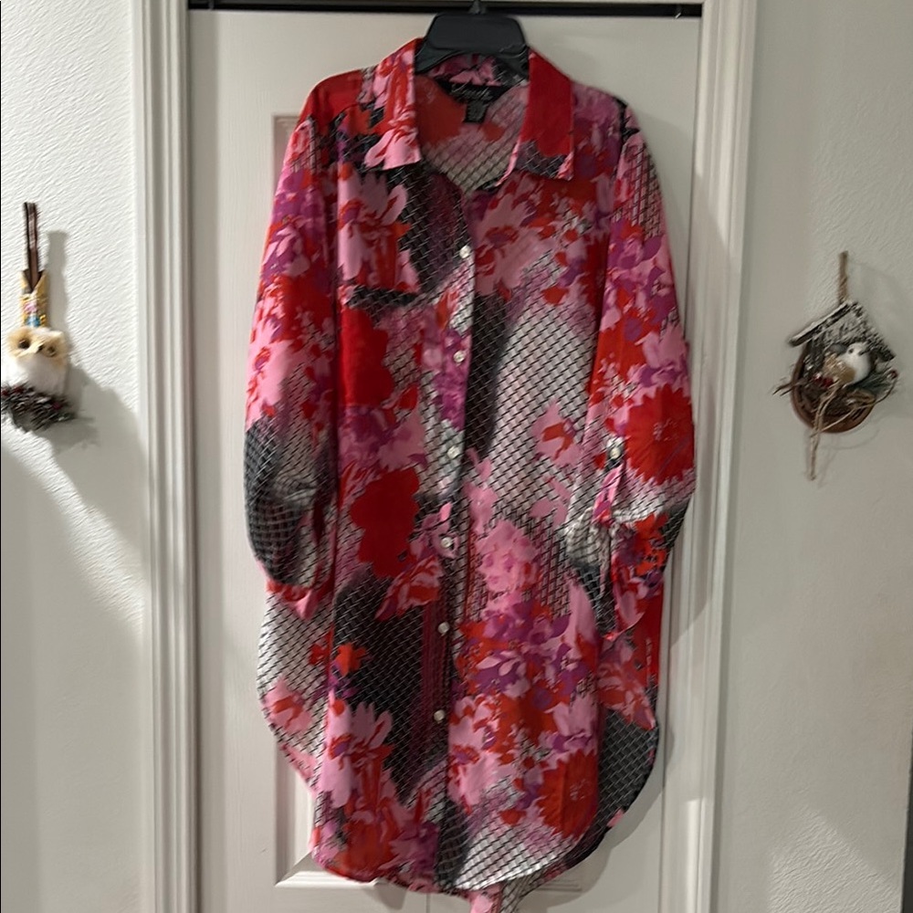 Floral Red and Pink women dress